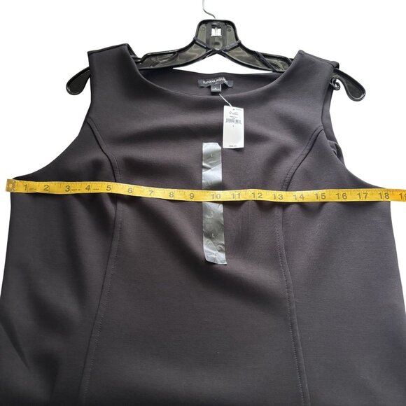 Banana Republic Br Black Scuba Boat-Neck Shell Size Large - Picture 6 of 10